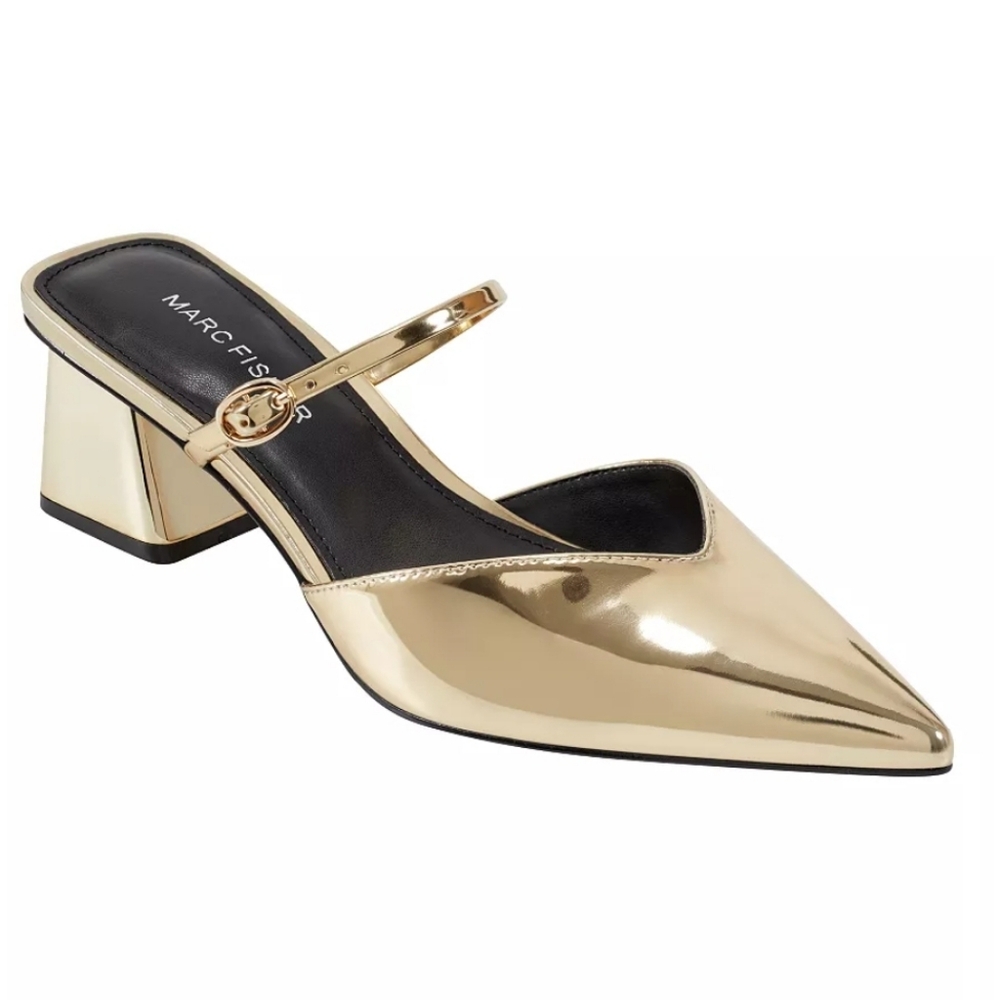 🌻Marc Fisher Gold Pointed Toe Heels